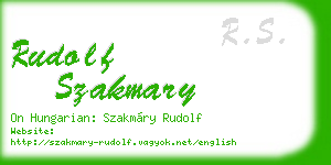 rudolf szakmary business card